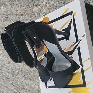 Black & Silver Heels